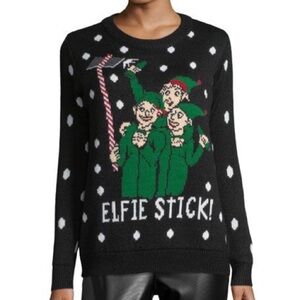 Faith & Zoe Women’s Elfie Stick Christmas Sweater